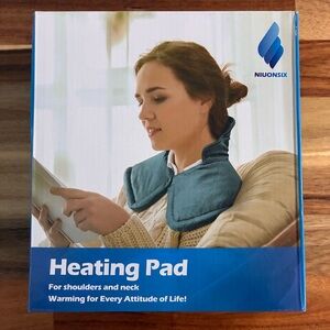 NIUONSIX Heating Pad for Neck and Shoulders Weighted 6 Heat Settings Timer New